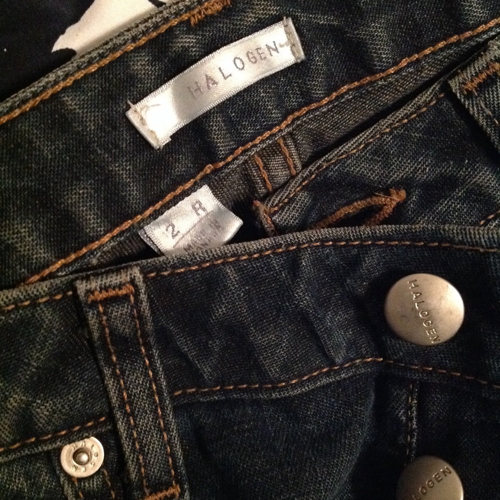 Halogen Button Fly Straight Leg Jeans 2R